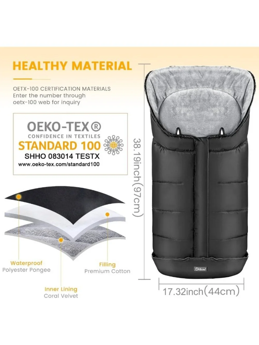 Universal Weather-Proof Baby Stroller Footmuff | Cozy Warm Bunting Bag